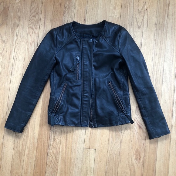 Madewell ‘Metropolis’ Collarless Leather Jacket - Picture 11 of 16